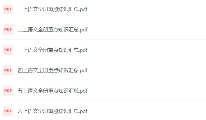 名称:小学1-6年级语文上册知识点总结,重点解析与学习指导-课程资源网