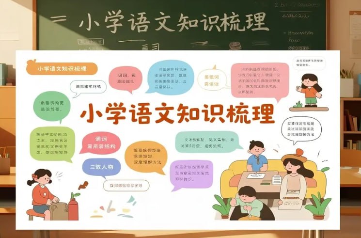 小学语文《知识梳理》1-6年级上下册，新课标系统掌握语文重点难点-课程资源网