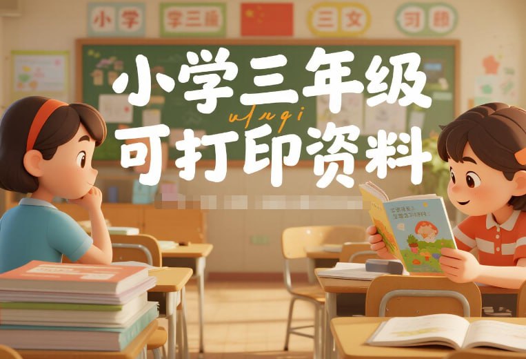 小学三年级可打印资料合集，抖音小红书爆款学习资源下载-课程资源网