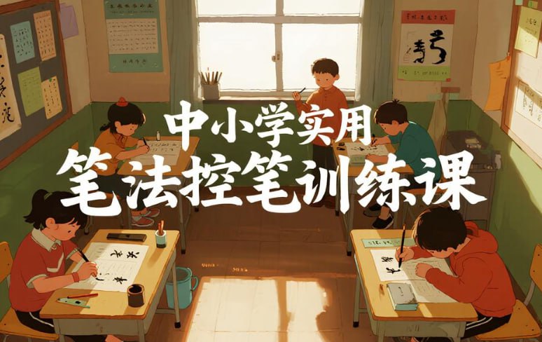 中小学实用书写笔法控笔训练课,专项提升书写技巧-课程资源网