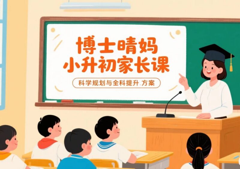 博士晴妈小升初家长课，科学规划与全科提升方案-课程资源网