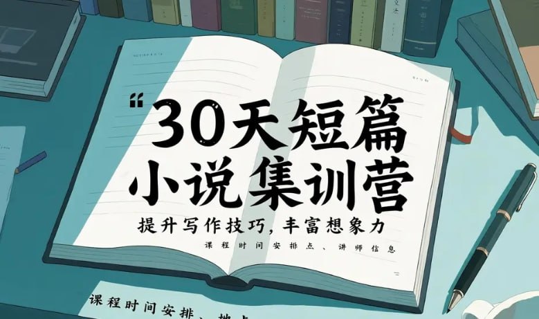 鲤鱼30天短篇小说集训营，17节课教你写出高质量短篇故事-课程资源网