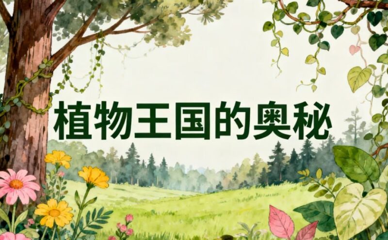 植物王国的奥秘，探索自然界的绿色生命奇迹-课程资源网