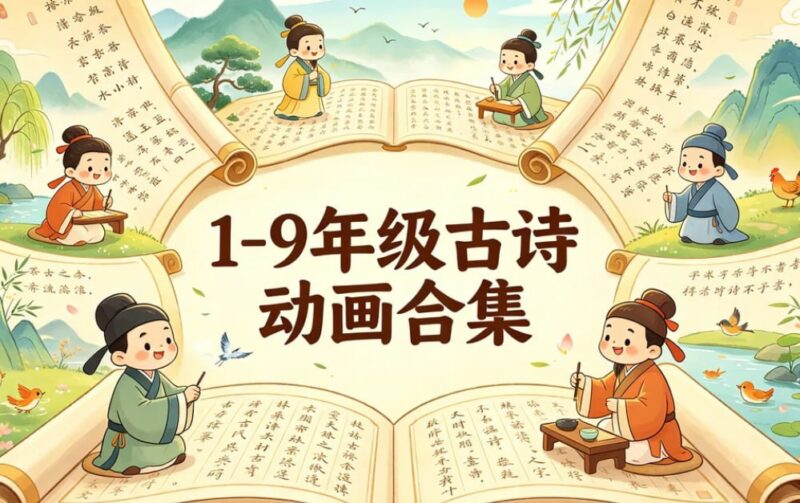 1-9年级古诗动画合集，轻松背诵理解古诗文-课程资源网