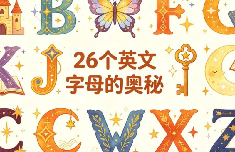 26个英文字母的奥秘，零基础字母发音完整教学-课程资源网