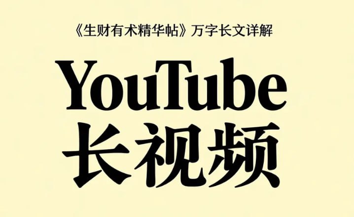 《生财有术精华帖》万字长文详解,YouTube长视频从0到10的系统运营全攻略-课程资源网