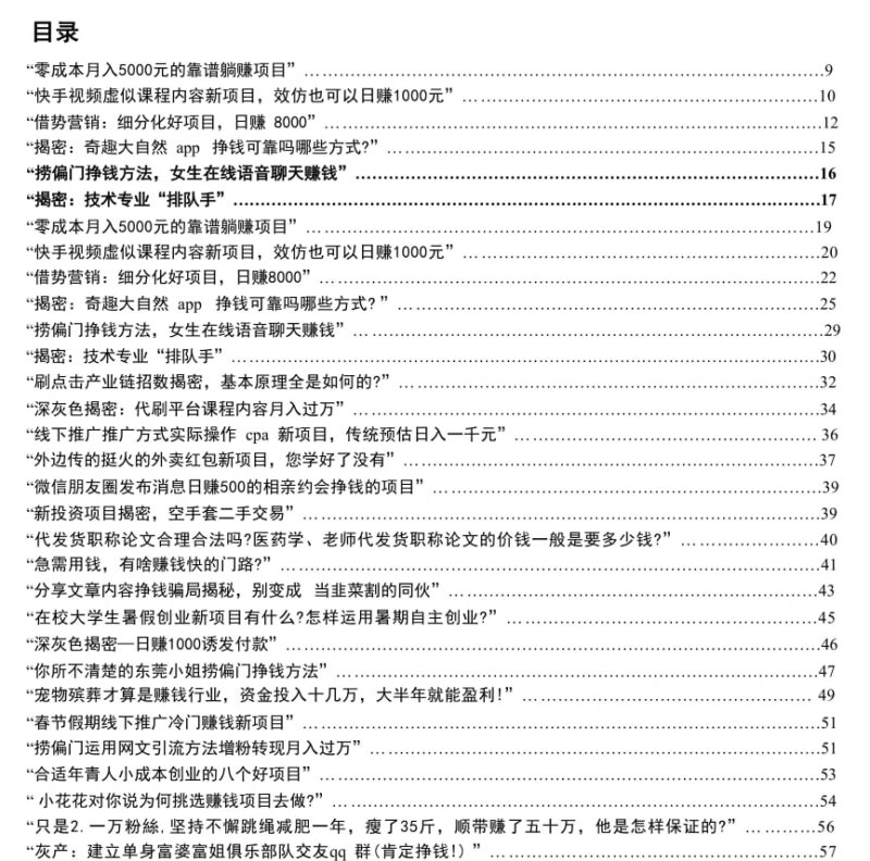 《捞偏门》：揭秘快速赚钱项目与灰色产业链内幕-课程资源网